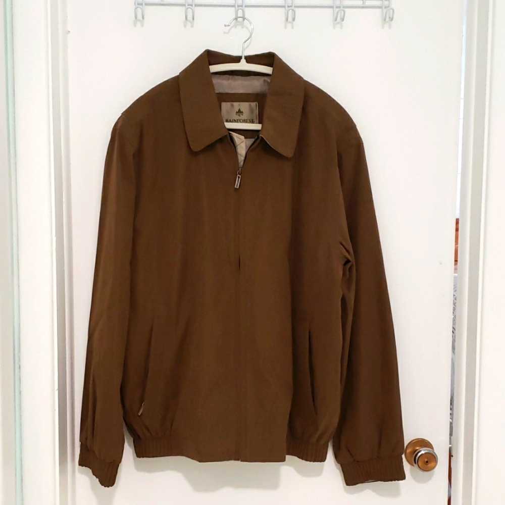 Men's lightweight microfiber jacket - New. Brown.